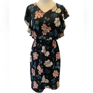 Black Floral Merona Dress
